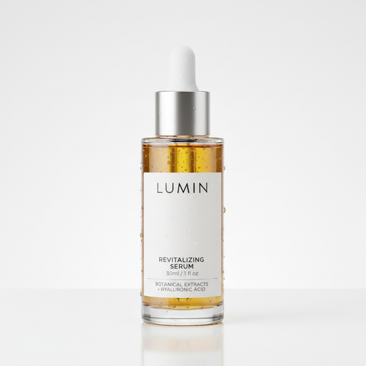 Skincare Serum in elegant glass dropper bottle
